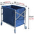 Folding Linen Trolley with Hand Push Design for Storage Room Cleaning Service