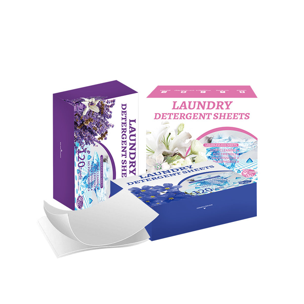 Laundry Tablets Set Portable Cleaning Pods Concentrated for Household Washing - Flax