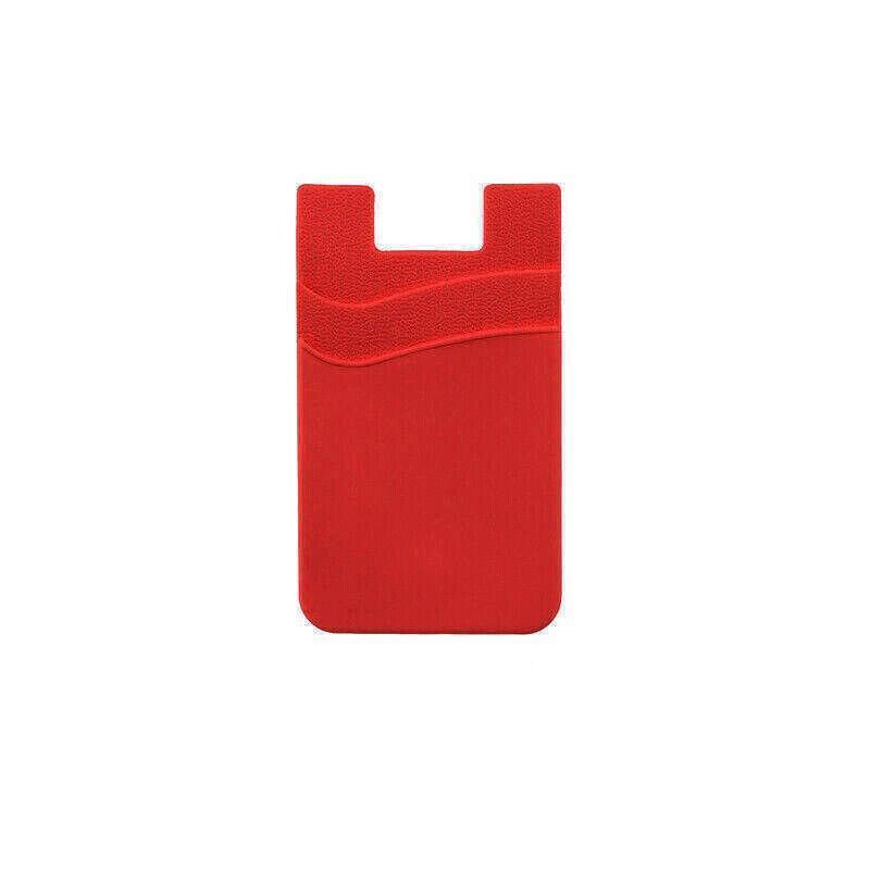 Silicone Phone Card Holder Double Layer Adhesive Wallet with 3M Backing - Green