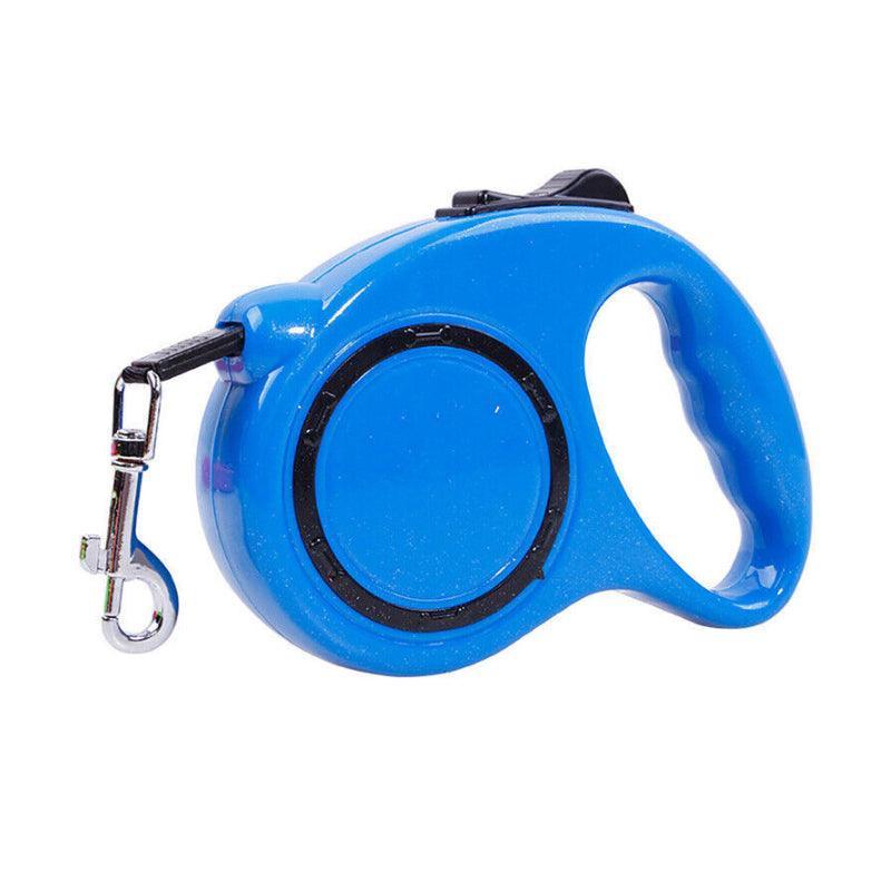 5M Dog Lead Leash Strong Retractable Extendable 5M Lockable Heavy Duty 15Kg - Blue