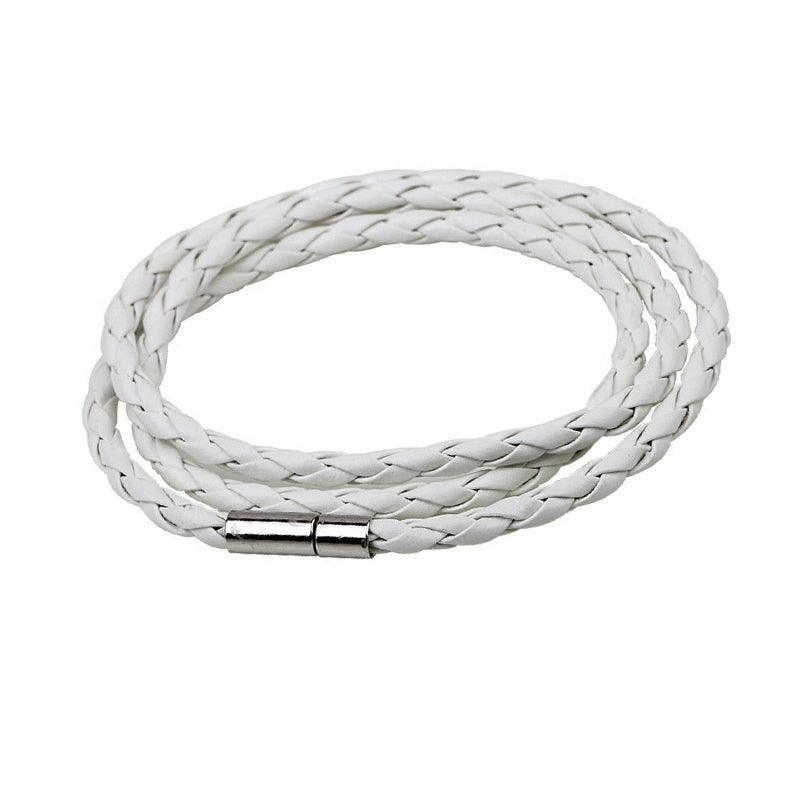 1Pc New Fashion Men Women Three Laps Pu Leather Bracelet Wristband Bangle Punk - Dark Brown