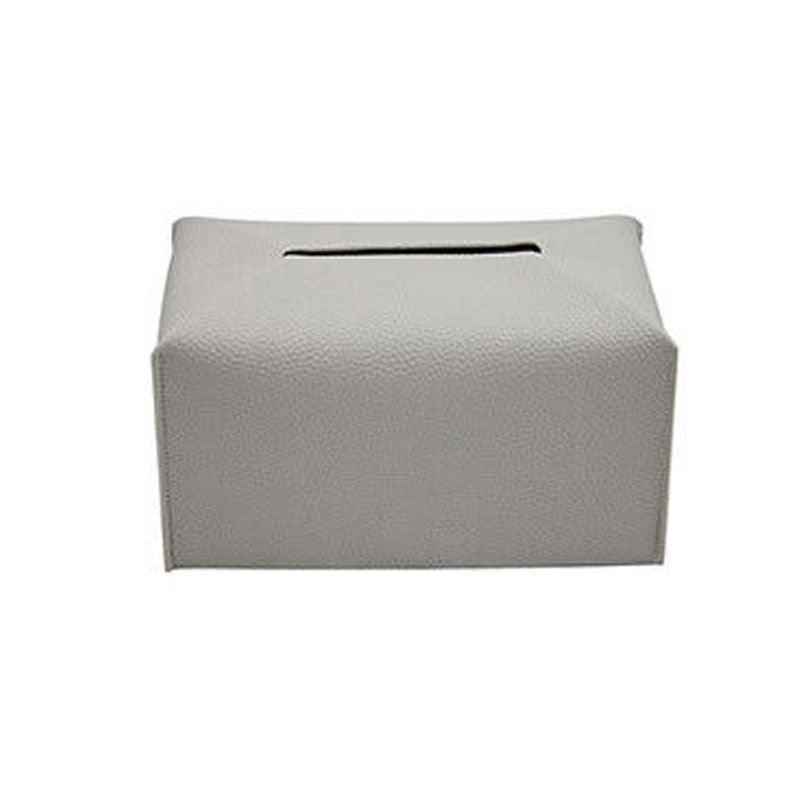 Large Size Tissue Box Dispenser Paper Holder Napkin Case Pu Leather Cover - Black