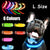 L Size USB Rechargeable LED Dog Collar Nylon Glow Flashing Light Up Neck Strap - Green