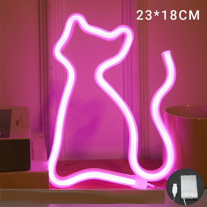 LED Rainbow Neon Light Lamp for Bedside Night Room Wall Home Decoration - Ice cream