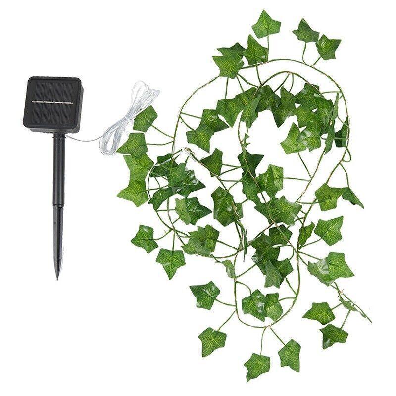 10M Solar Ivy Vine Fairy Lights - 100 LEDs for Outdoor Garden Walls