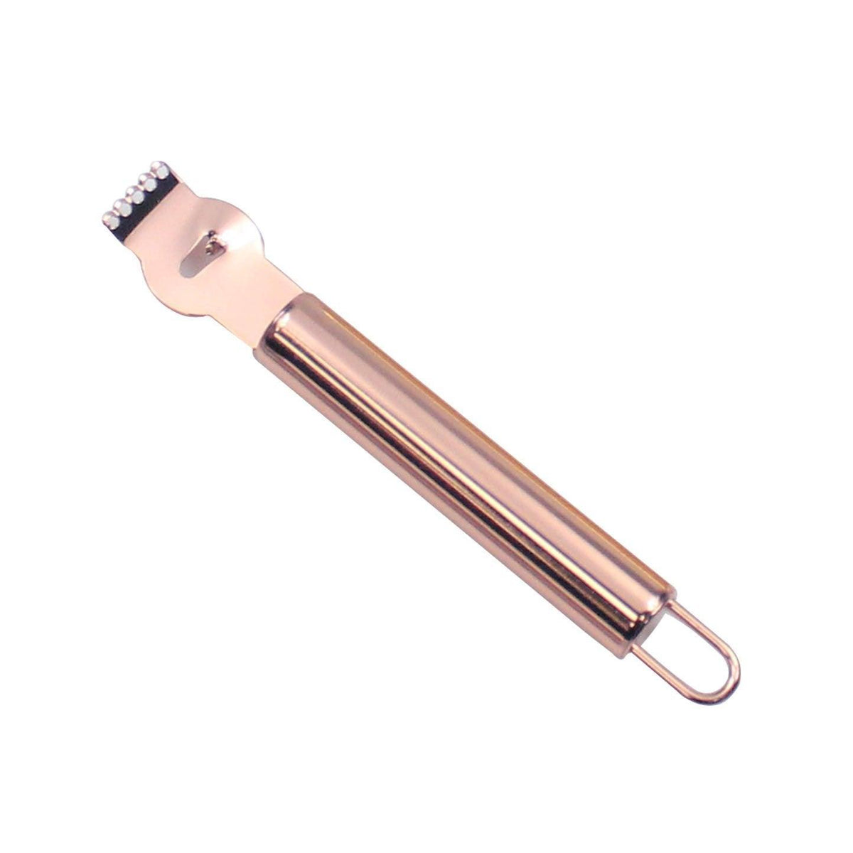 Lemon Zester Grater Knife Tool Stainless Steel with Channel Garnish Citrus Lime - Gold