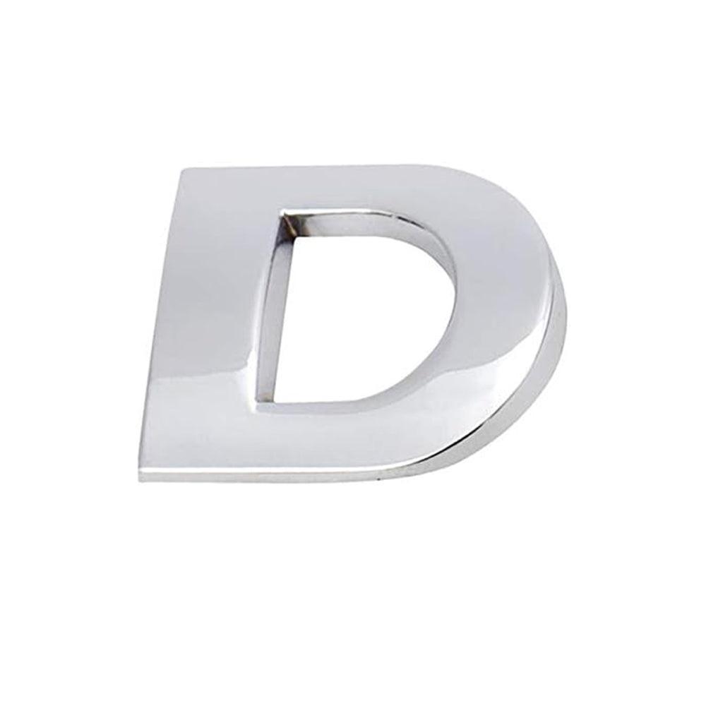 A-Z Alphabet Letters Car Sticker Self Adhesive Auto Badge Emblem 3D Chrome Good - Red D