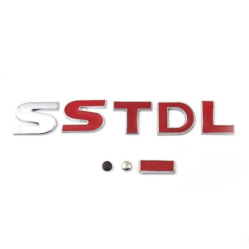 A-Z Alphabet Letters Car Sticker Self Adhesive Auto Badge Emblem 3D Chrome Good - Red S