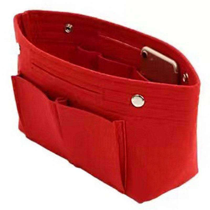 Travel Organiser Handbag Felt Bag Tote Insert Liner Purse Pouch Women 25*16*9Cm - Light Grey