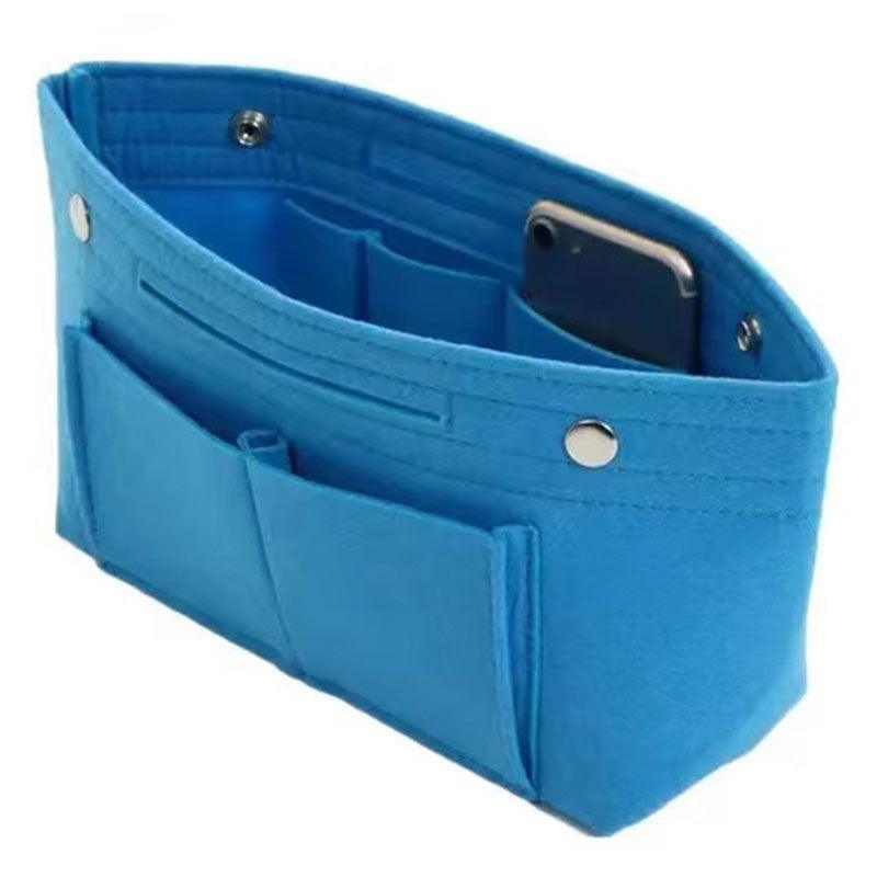 Travel Organiser Handbag Felt Bag Tote Insert Liner Purse Pouch Women 25*16*9Cm - Light Grey