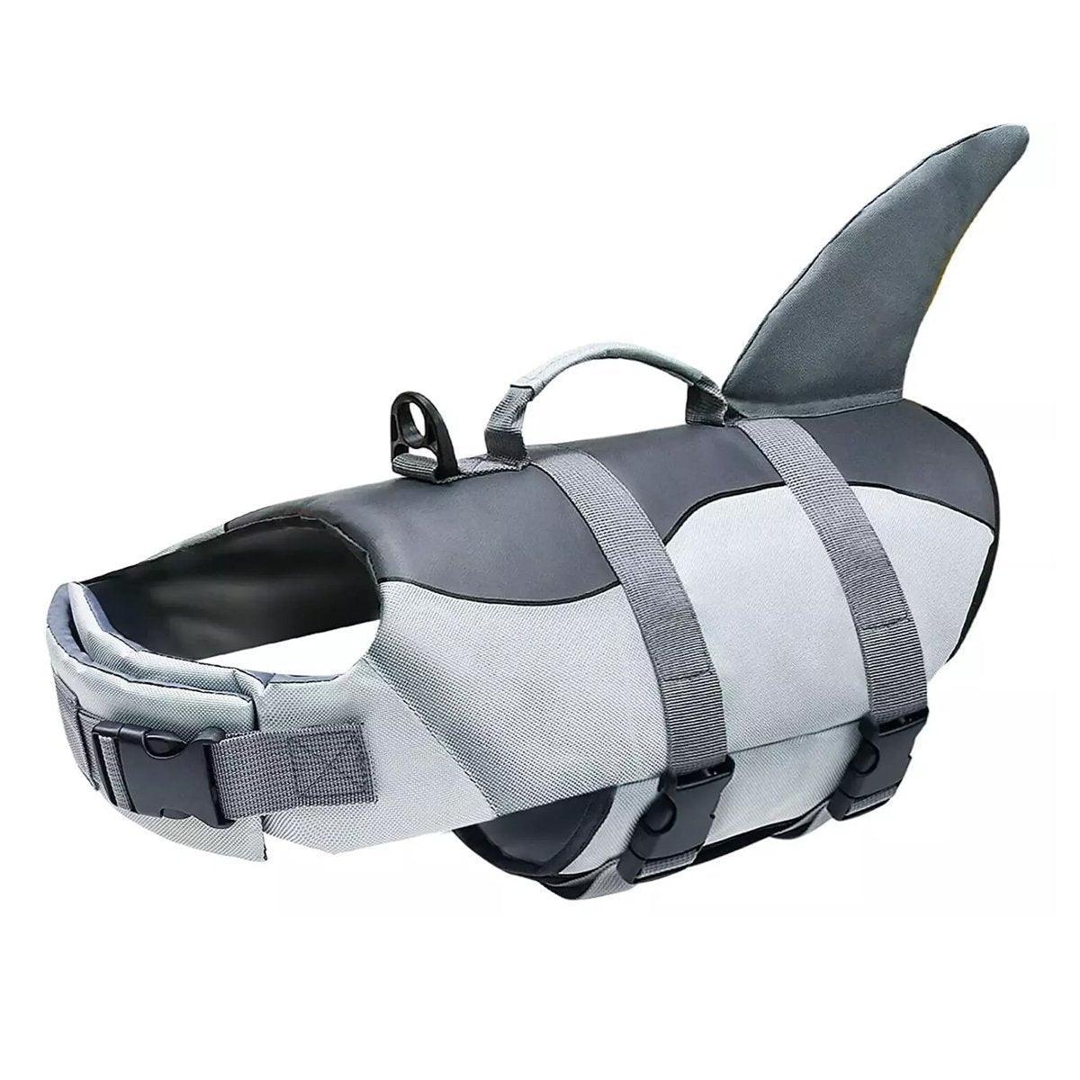 Pet Life Jacket Dog Swim Vest Outdoor Water Gear for Summer Swimming Activities - Grey L