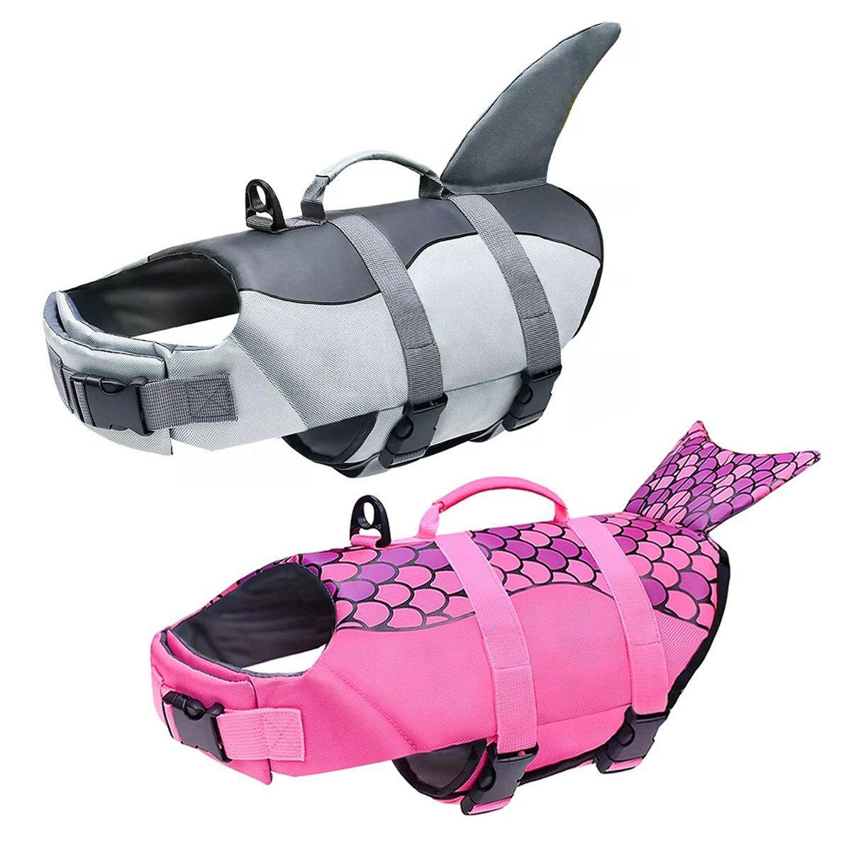 Pet Life Jacket Dog Swim Vest Outdoor Water Gear for Summer Swimming Activities - Pink XL