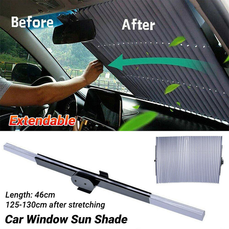 Retractable Folding Sunshade Car Curtain Blackout Window Shade Vehicle Sun Block