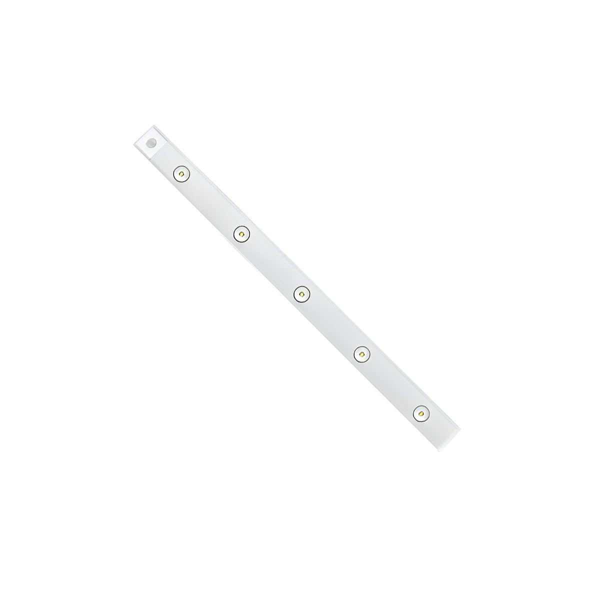 Ultra-Thin Intelligent LED Motion-Sensing Light Bar Rechargeable Strip Lamp - Remote Control Model - Black 30cm