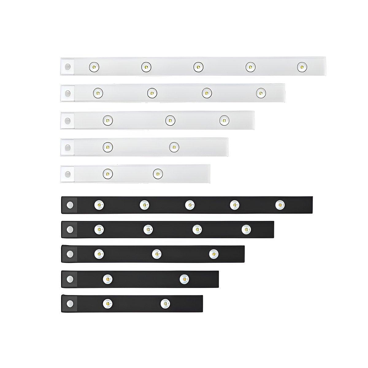 Ultra-Thin Intelligent LED Motion-Sensing Light Bar Rechargeable Strip Lamp - Ordinary Model - Black 50cm