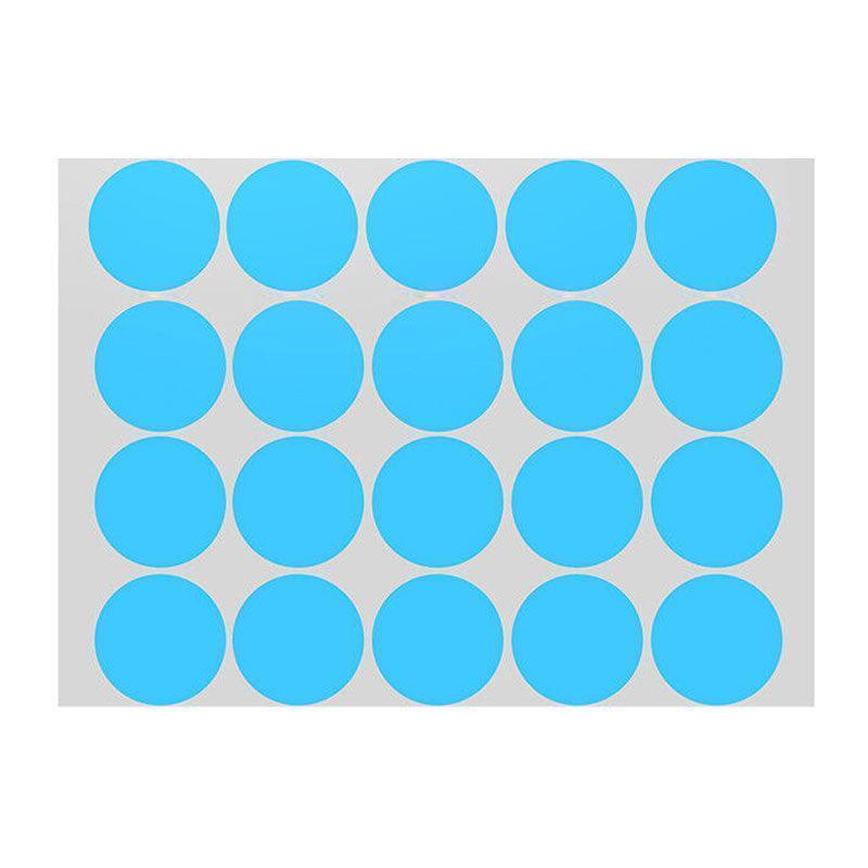 Blue Assorted Sizes Colour Sticker Dots Adhesive Round Labels Circular Spot Scrapbook - 13mm*132 Dots