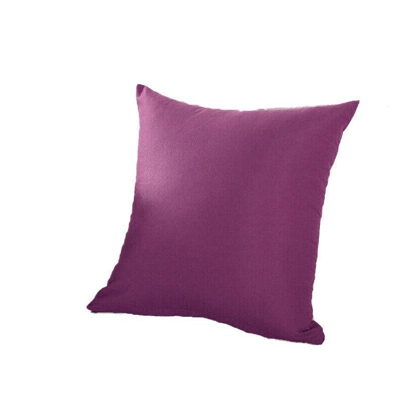 50cm*50cm Multicoloured Plain Solid Colour Cushion Cover Decorative Pillow Case - Light Purple