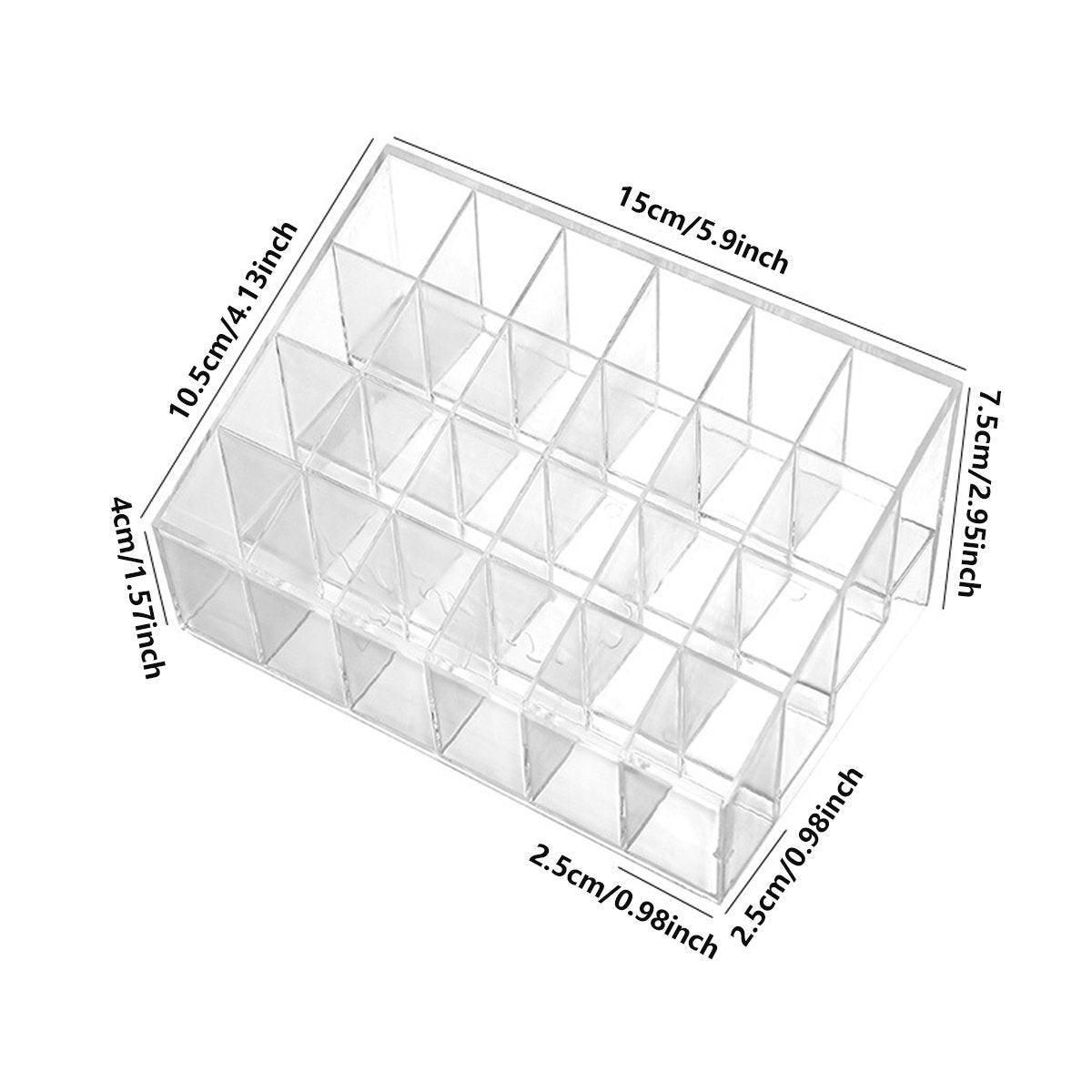 3pcs Transparent Lipstick Organizer Cosmetic Holder Storage Box for Makeup