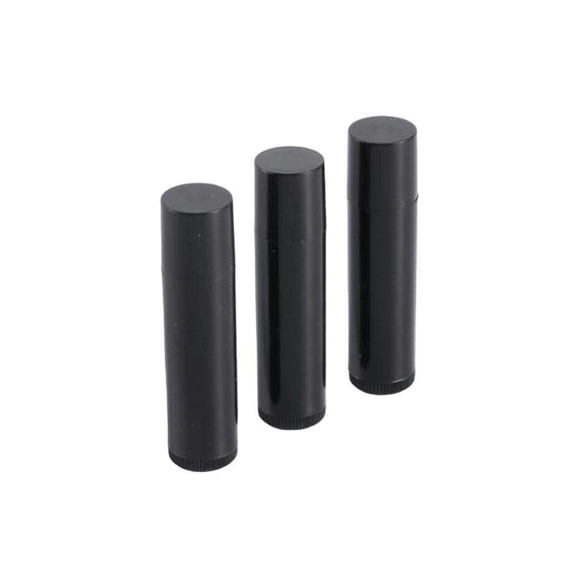 50pcs Lip Glaze Tubes Round Refillable PP Material Lip Balm Containers Red Tube - White