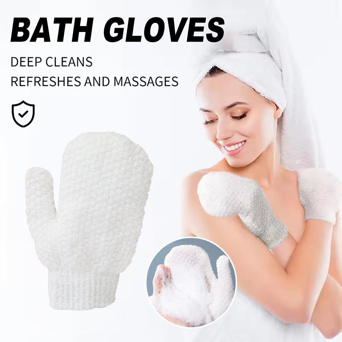 Bath Gloves Exfoliating Scrubbing Mitt Shower Cleaning Body Wash Supplies
