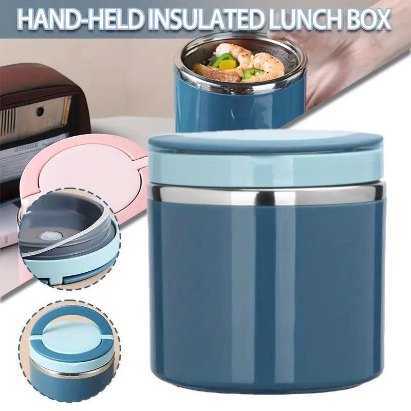 Stainless Steel Insulated Lunch Box Bento Box Thermal Food Container Breakfast - Pink