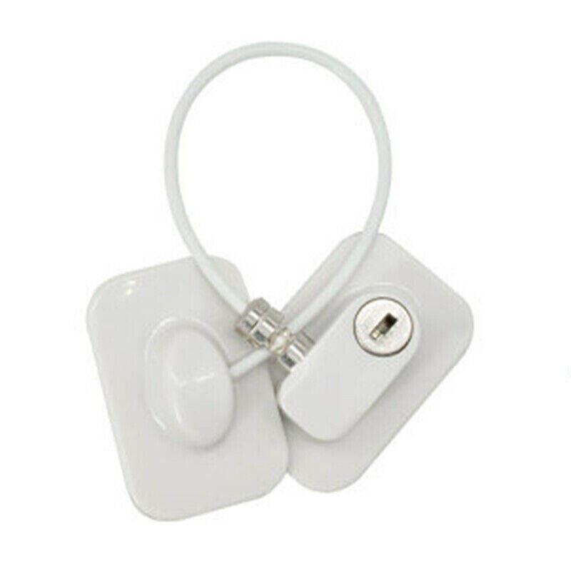 Refrigerator Lock with Keys for Fridge Cabinet Window Door and Drawer Latch Use - Black