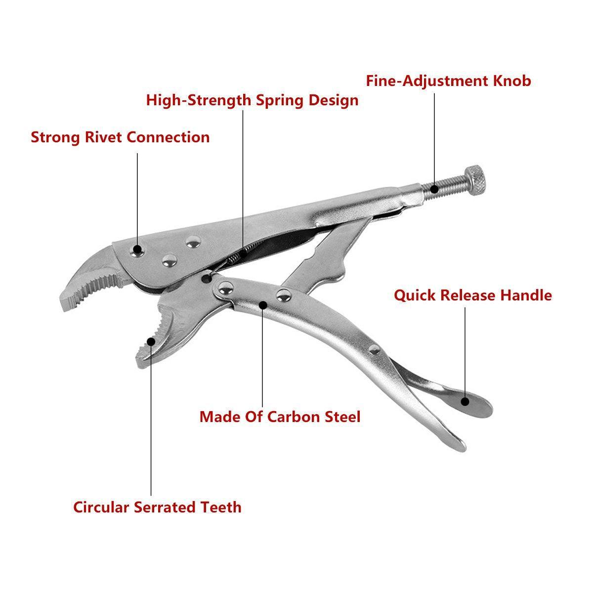 Multi-functional C-type Pliers Strong Manual Grip Round Mouth Clamping Tool - 5inch