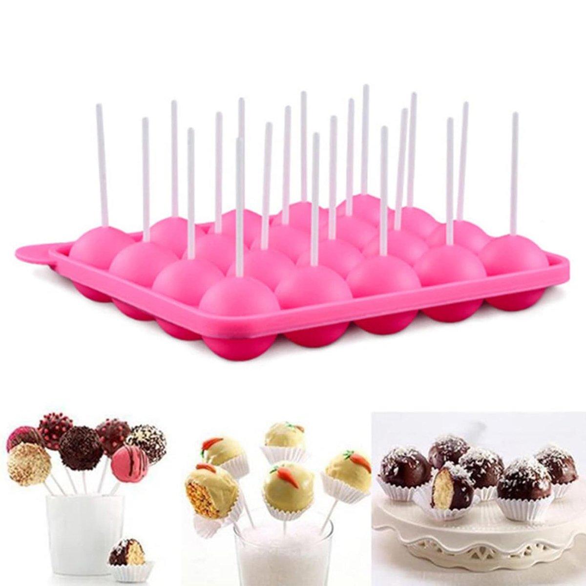 2pcs 20 Holes Round Silicone Moulds for Lollipop Candy Making Baking Tools