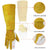 Long Welding Gloves Heat Resistant Leather Gloves for Grill or Fireplace Use - S
