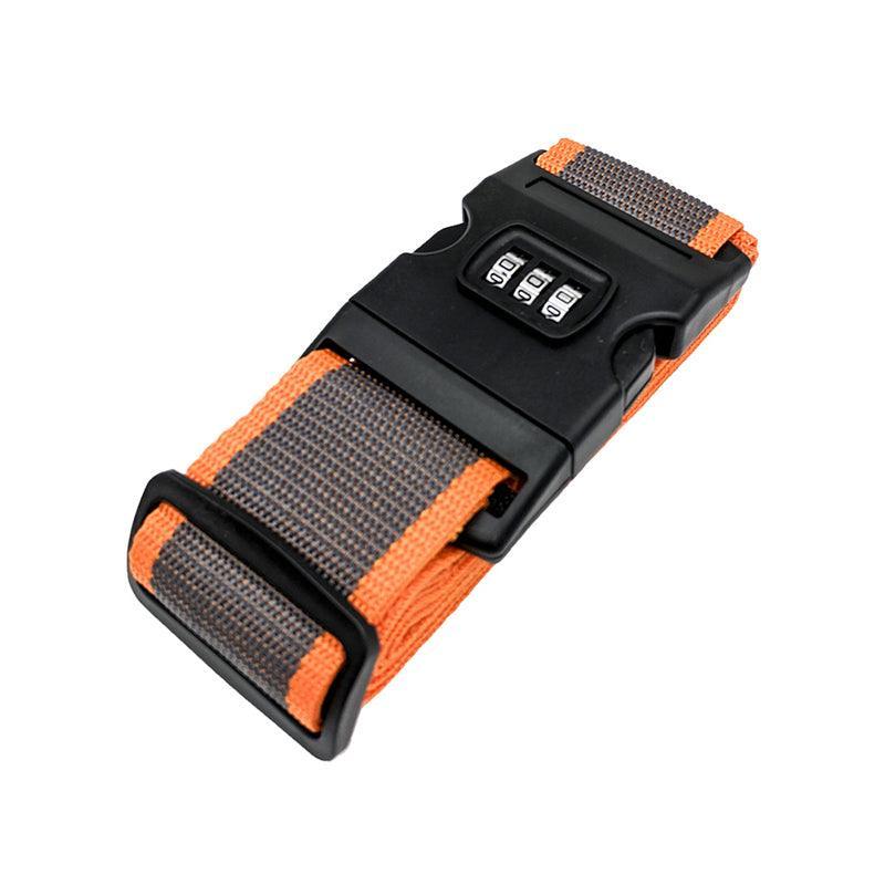 Luggage Strap Code Password Travel Suitcase Secure Lock Safe Nylon Packing Belt - Black