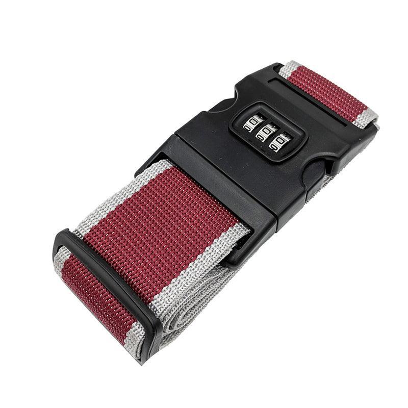 Luggage Strap Code Password Travel Suitcase Secure Lock Safe Nylon Packing Belt - Green+Pink+Red+Black
