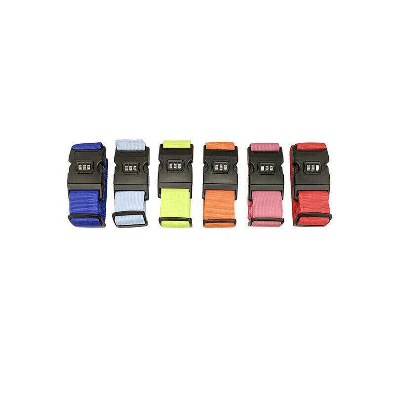 Luggage Strap Code Password Travel Suitcase Secure Lock Safe Nylon Packing Belt - Sky Blue