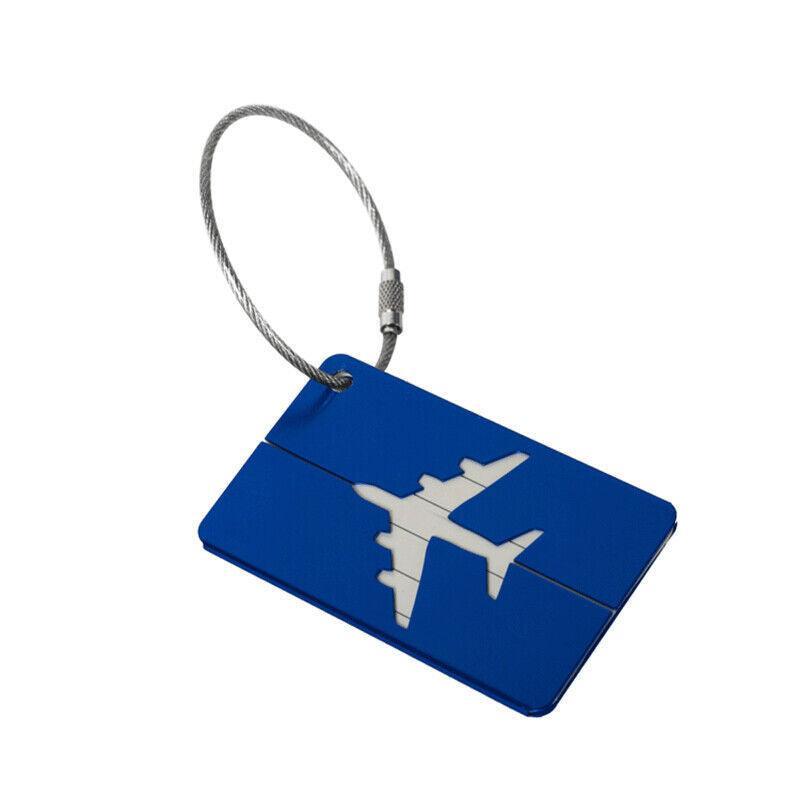 Luggage Tag Aluminum Travel Baggage Suitcase Identity Address Name Label Cards - Red