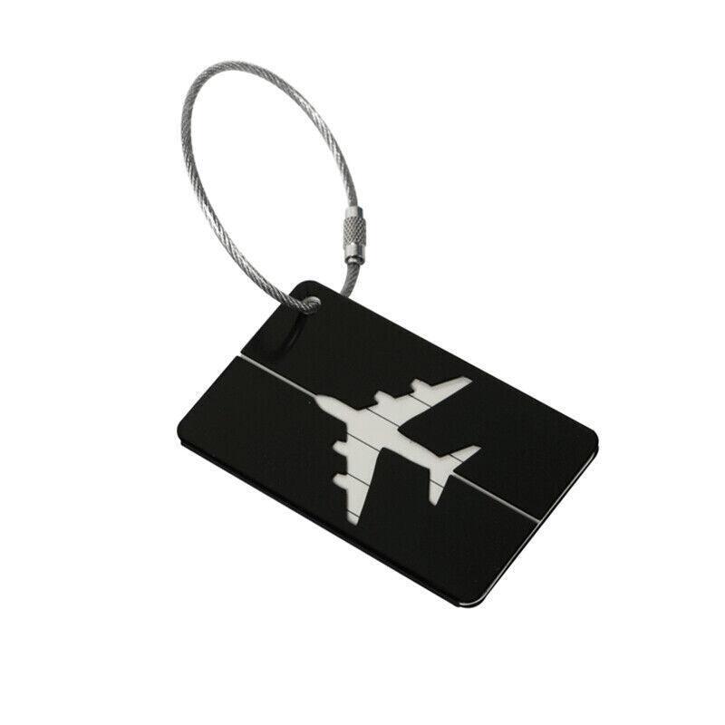 Luggage Tag Aluminum Travel Baggage Suitcase Identity Address Name Label Cards - Red