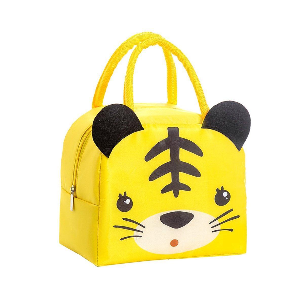 3D Bento Lunch Bag Cartoon Handbag Insulated Food Box Bag for Students LunchTote - Yellow Duck