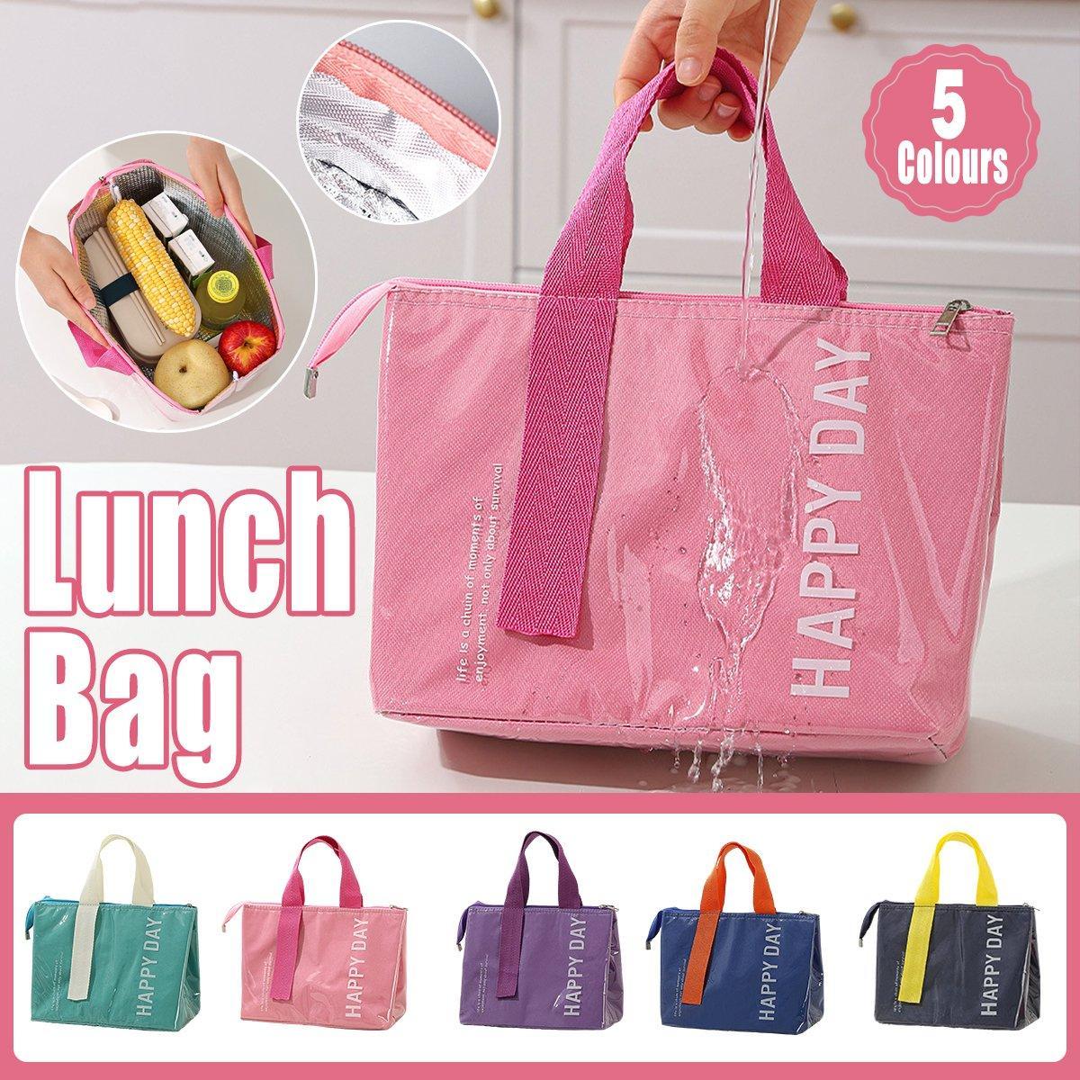 Large Capacity Lunch Bag Outdoor Picnic Aluminum Foil Portable Thermal Bag - Green