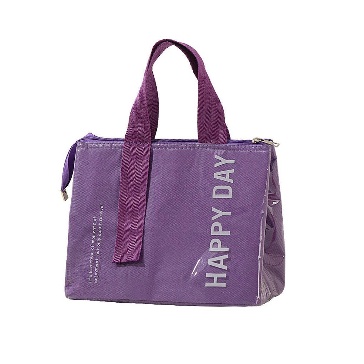 Large Capacity Lunch Bag Outdoor Picnic Aluminum Foil Portable Thermal Bag - Grey