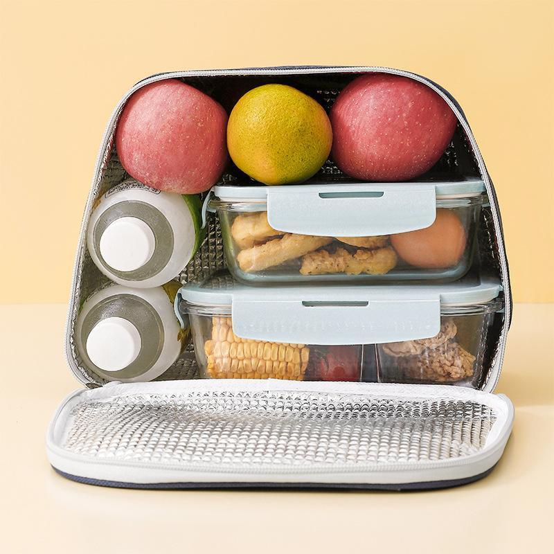 Cute Cartoon Lunch Bag Reusable Insulated School Lunch Box Cooler Tote Boy Girl - Navy