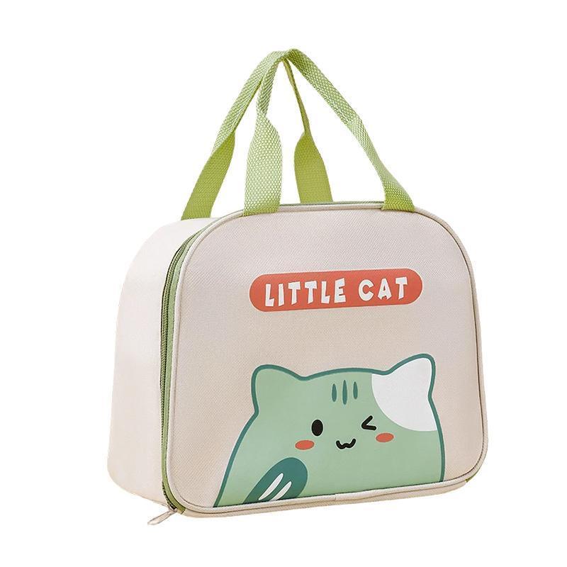 Cute Cartoon Lunch Bag Reusable Insulated School Lunch Box Cooler Tote Boy Girl - Navy