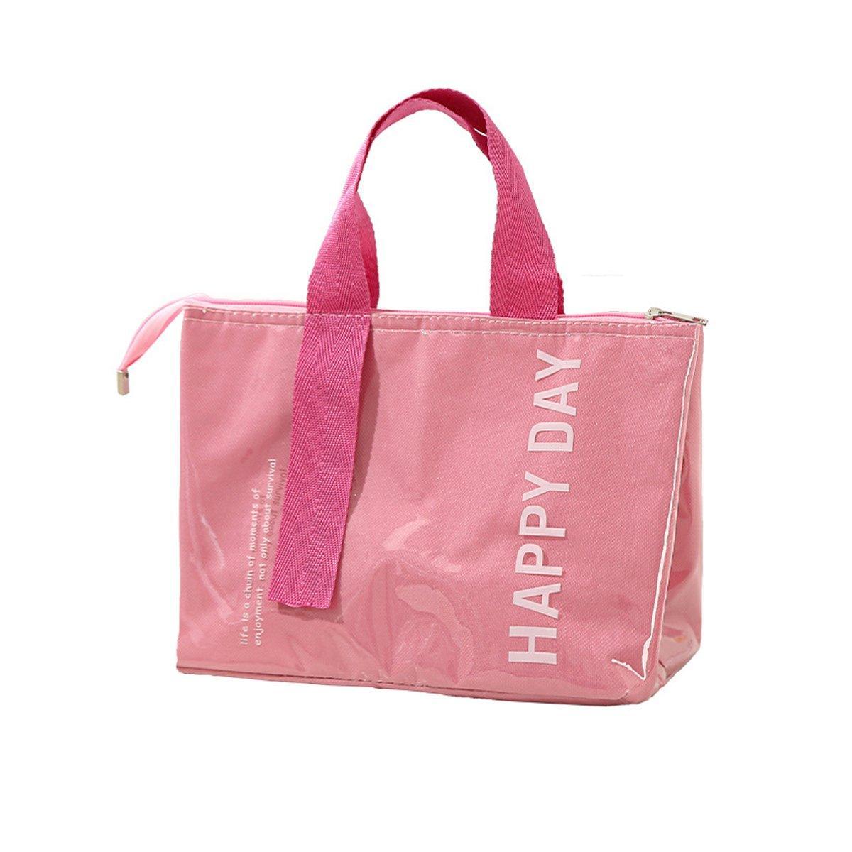 Large Capacity Lunch Bag Outdoor Picnic Aluminum Foil Portable Thermal Bag - Navy