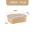 50pcs Eco Friendly Kraft Paper Food Containers Lunch Boxes for Picnic Takeout - 500ml