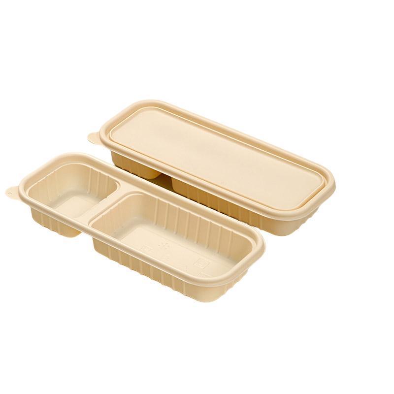 Biodegradable Corn Starch Meal Prep Containers Lids Durable Multi Compartment - C2B