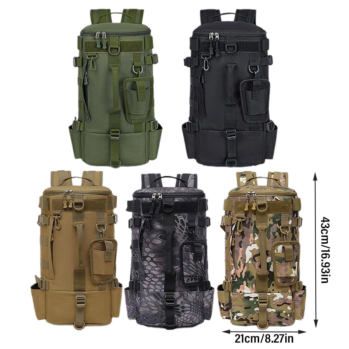 Waterproof Fishing Tackle Bag Large Capacity Multi Functional Shoulder Storage - Black