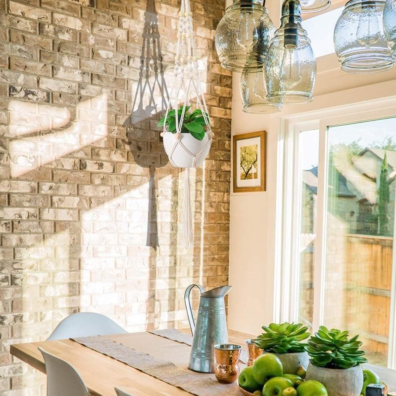 5-Piece Macrame Plant Hanger Set for Indoor Pots