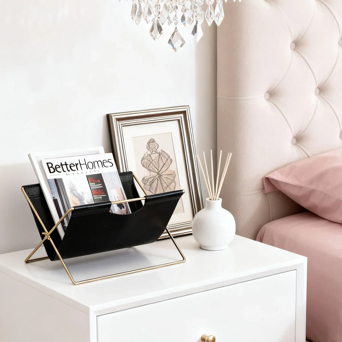Minimalist Foldable Magazine Rack Easy to Storage Durable for Home Living Room