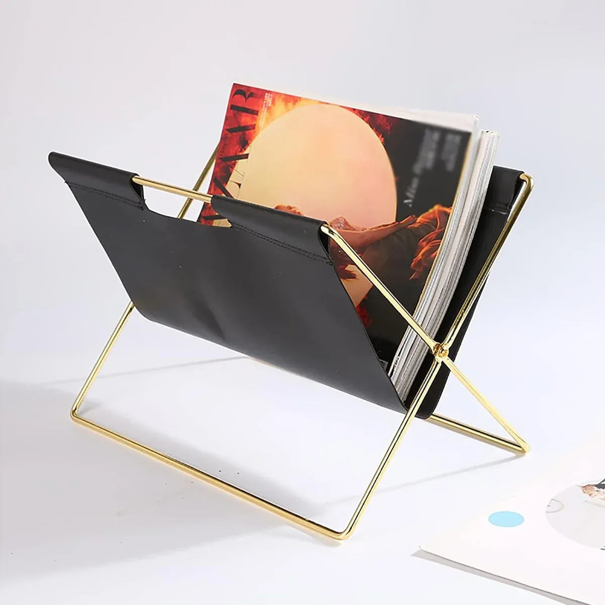 Minimalist Foldable Magazine Rack Easy to Storage Durable for Home Living Room