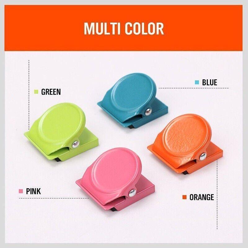 16 Magnetic Clips Fridge Strong Magnet Metal Clamp Note Photo Hanger Holder Hook