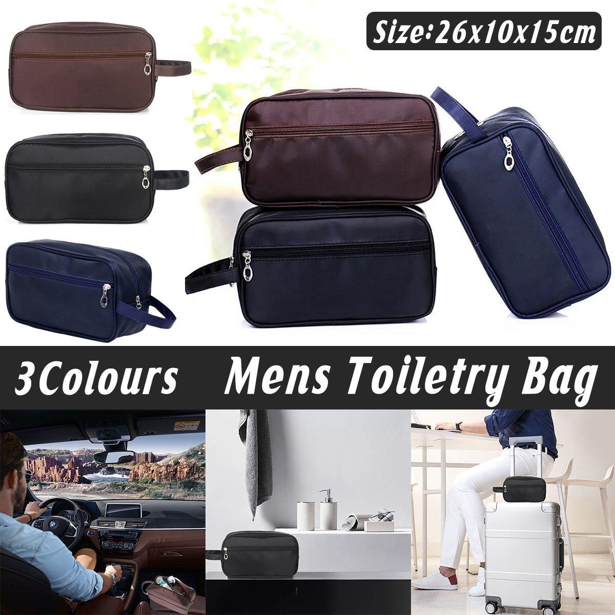 Large Capacity Portable Travel Cosmetic Bag for Men Outdoor Storage 3 Colours - Black