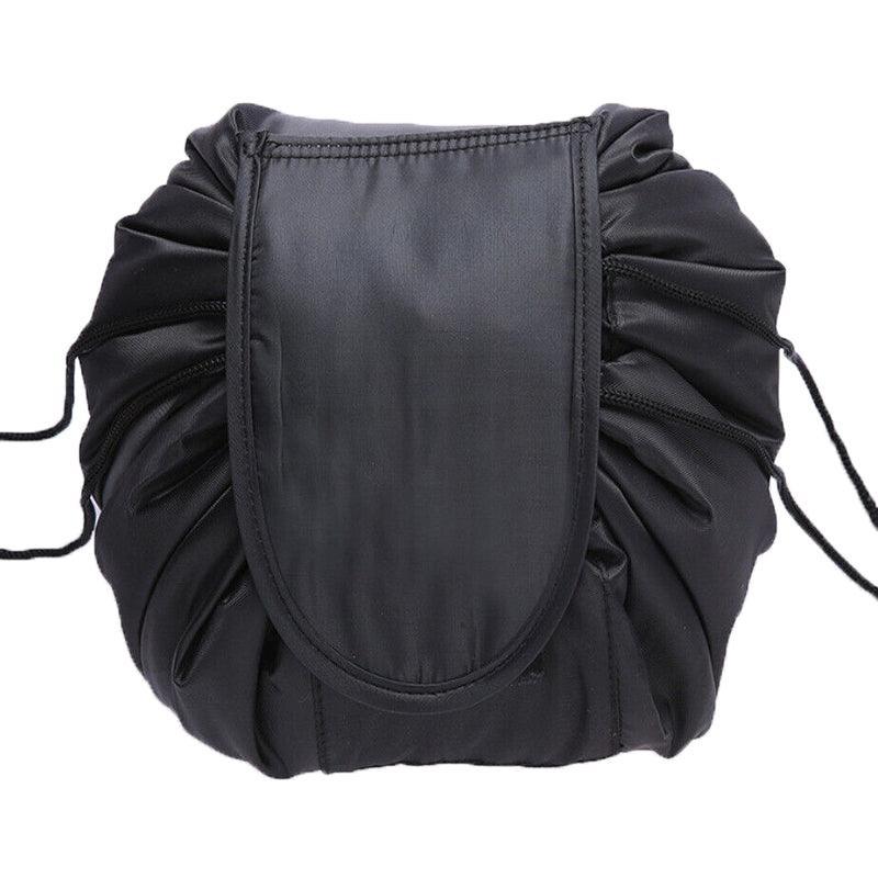 Portable Travel Makeup Bag Drawstring Cosmetic Pouch Lazy Storage Organiser Case - White Flamingo