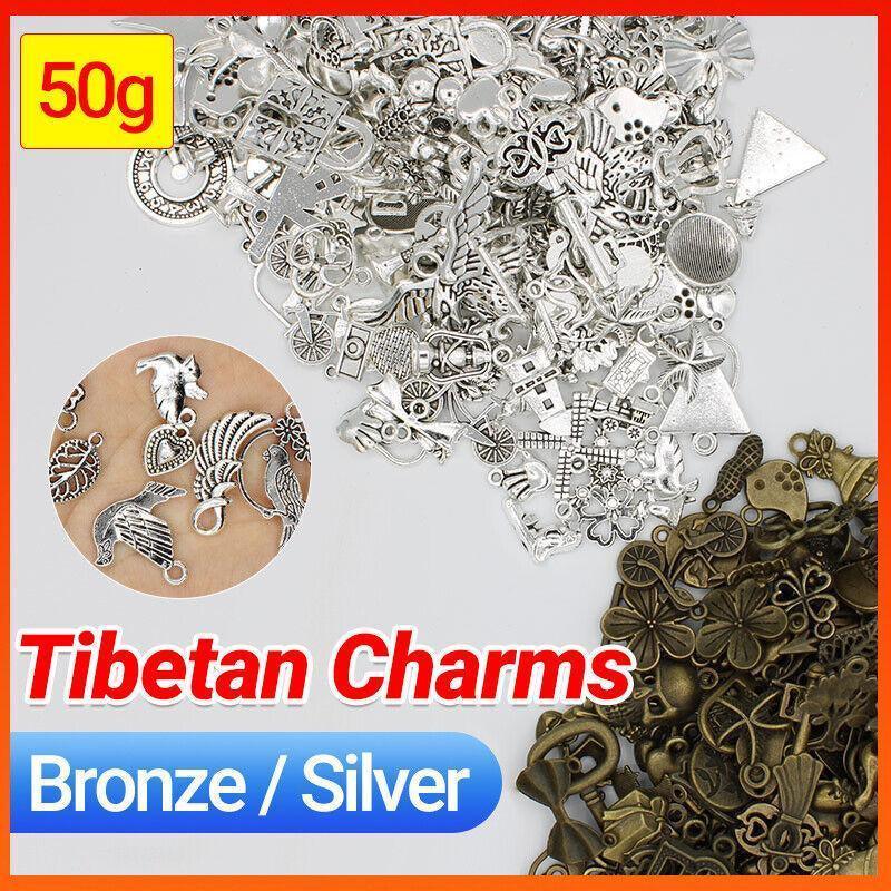 Bulk Tibetan Silver Mixed Charms Pendants For Jewelry Diy Making Craft Findings - Silver